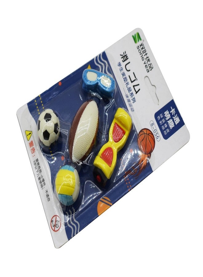 Asera Sports/Games Erasers for Birthday Return Gifts (Sports Erasers (Set of 6)) - Image 3